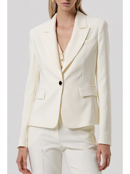 Fracomina Tailored blazer jacket with button BUTTER