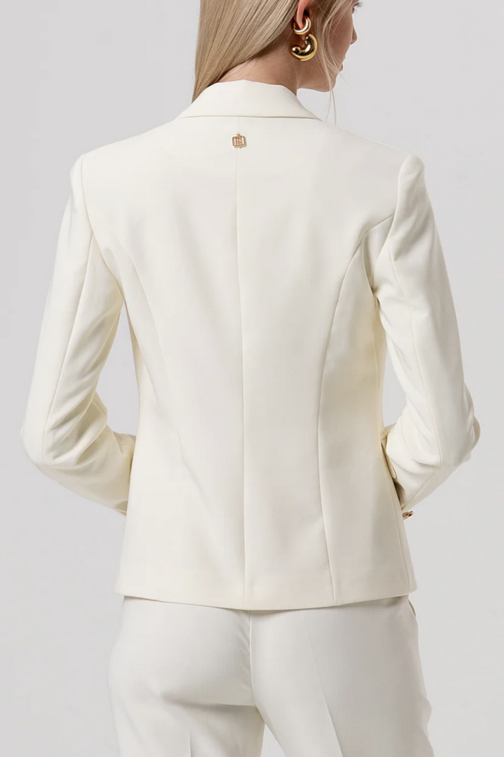 Fracomina Tailored blazer jacket with button BUTTER