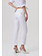 Fracomina Cropped jeans with gold button WHITE
