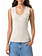 Fracomina Tank top with logo on the front BEIGE