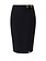 ELISABETTA FRANCHI Elisabetta Franchi Stretch Skirt with Logo Detail Nero / BLACK