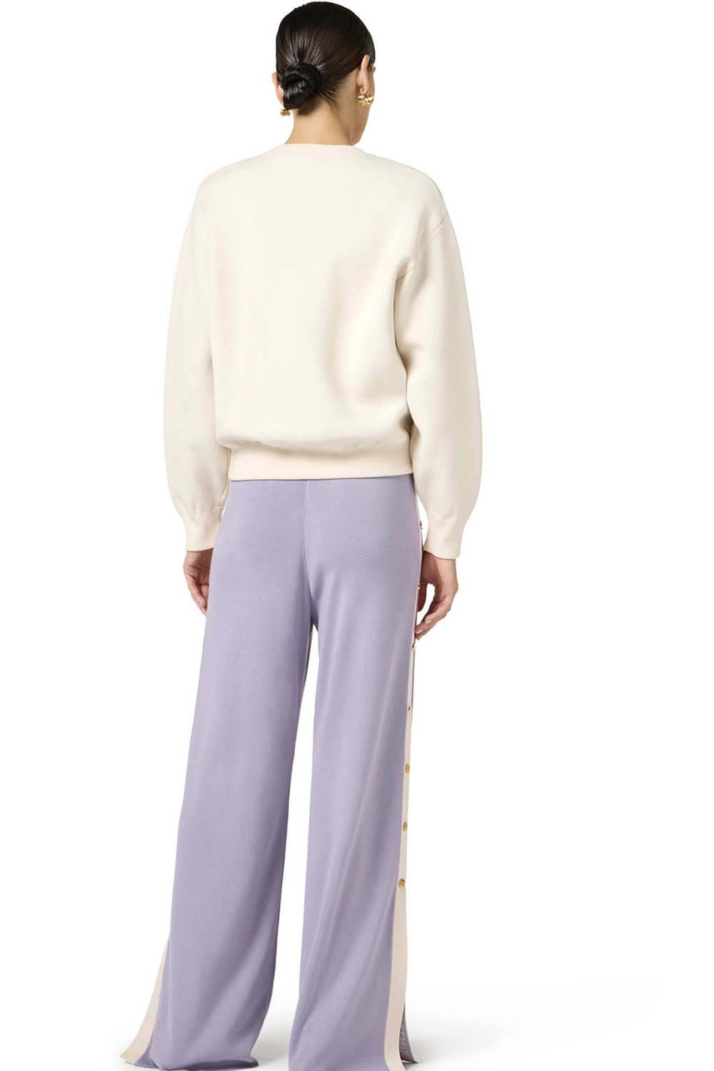 ELISABETTA FRANCHI ﻿Elisabetta Franchi Sweater met logo op voorzijde Burro / CREAM