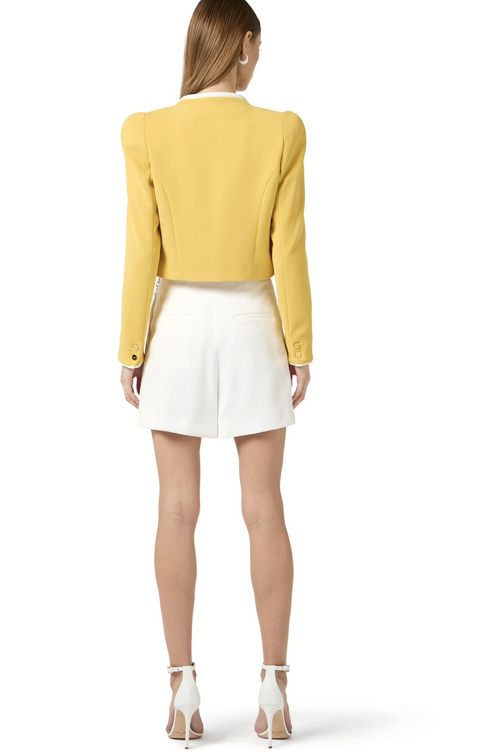 ELISABETTA FRANCHI Elisabetta Franchi Short met ketting detail Avorio / WIT