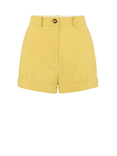 ELISABETTA FRANCHI Elisabetta Franchi Shorts with Sun Detail / YELLOW