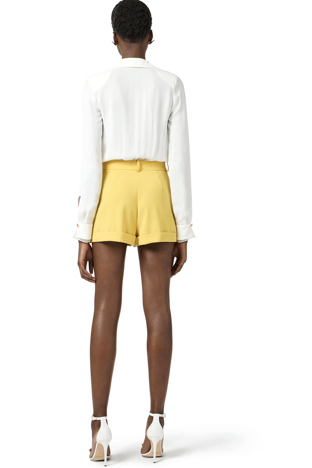 ELISABETTA FRANCHI Elisabetta Franchi Short met detail Sun / GEEL