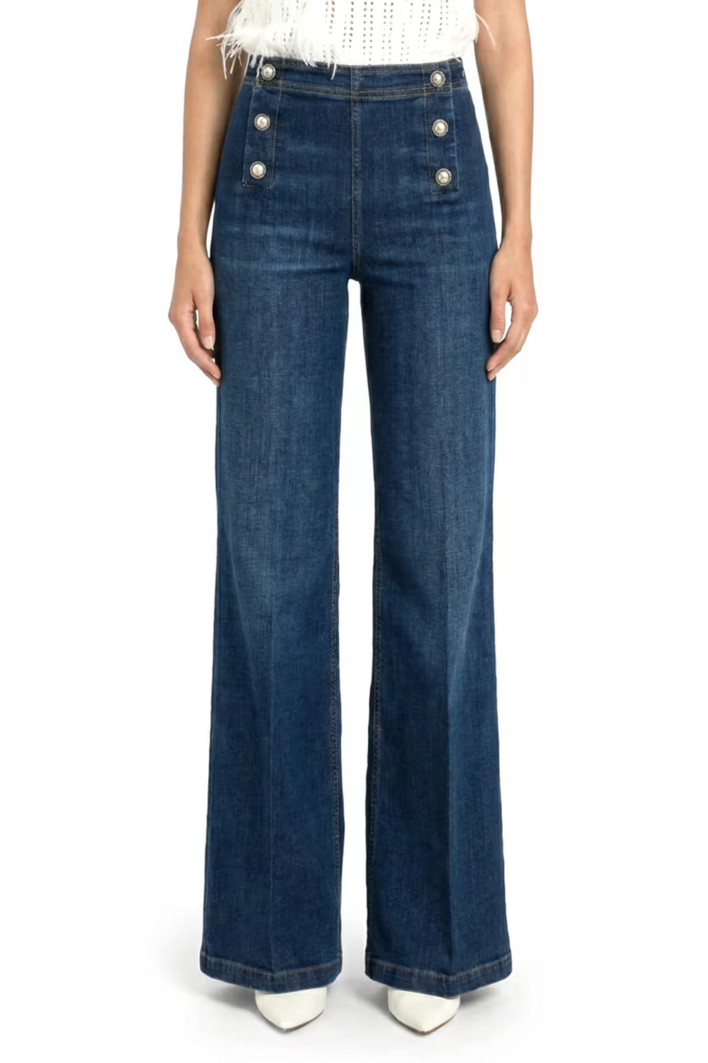 TWINSET Twinset flaired jeans BLAUW