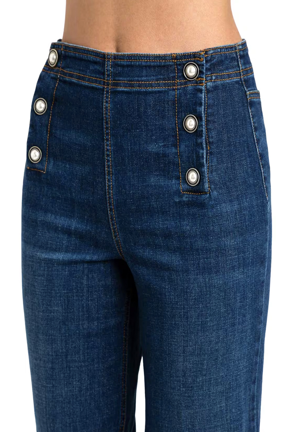TWINSET Twinset flaired jeans BLAUW