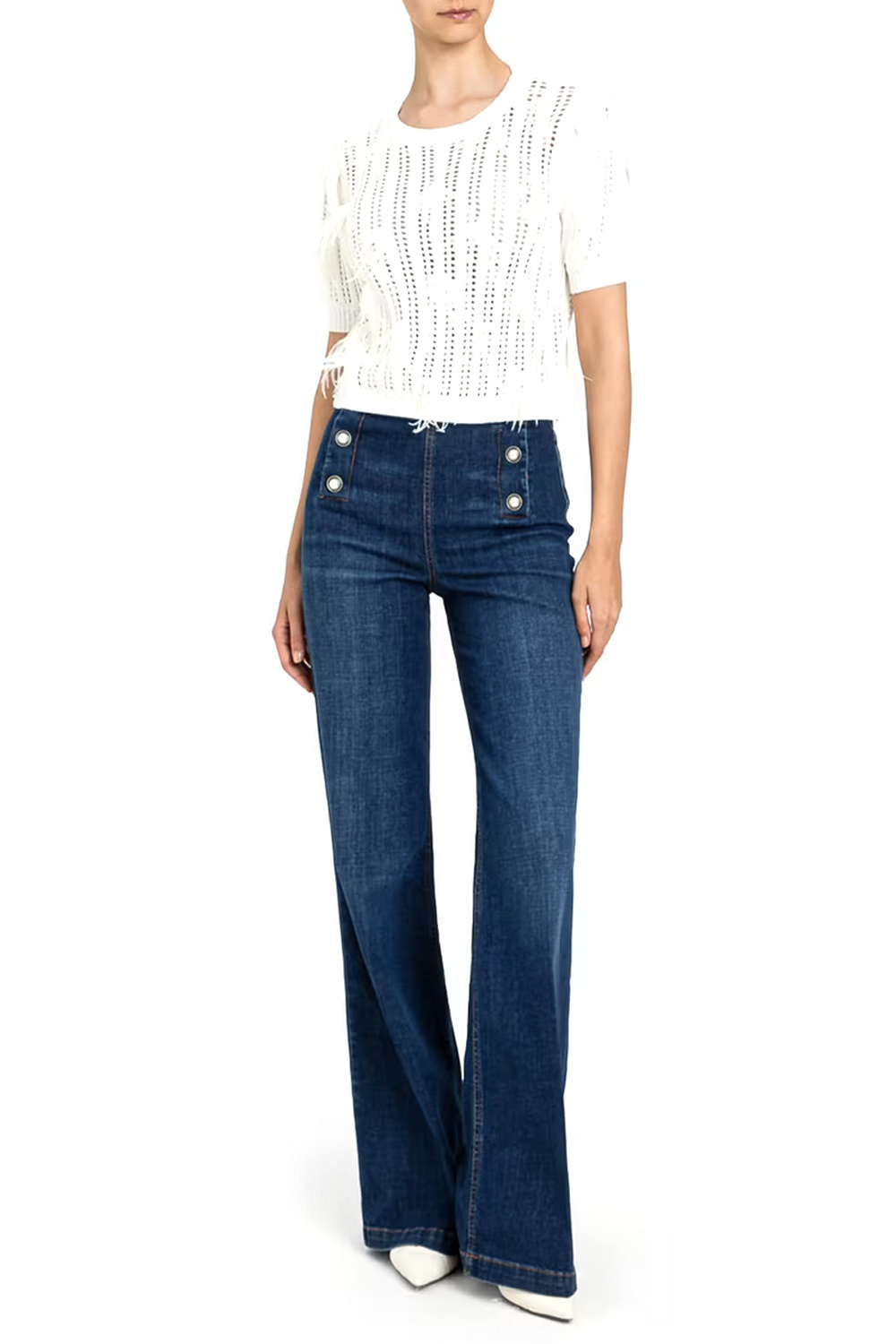 TWINSET Twinset flaired jeans BLAUW