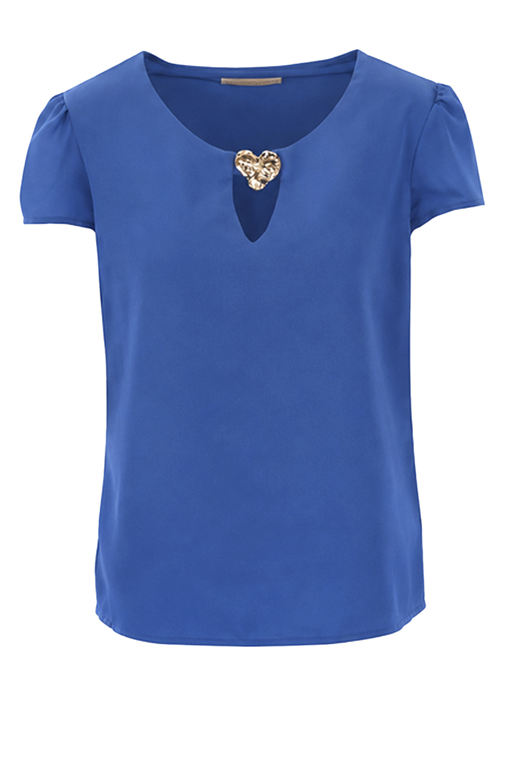 RINASCIMENTO Rinascimento  blouse top met gouden logo BLAUW
