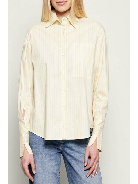 PATRIZIA PEPE Patrizia Pepe striped blouse with white stripes / soft yellow