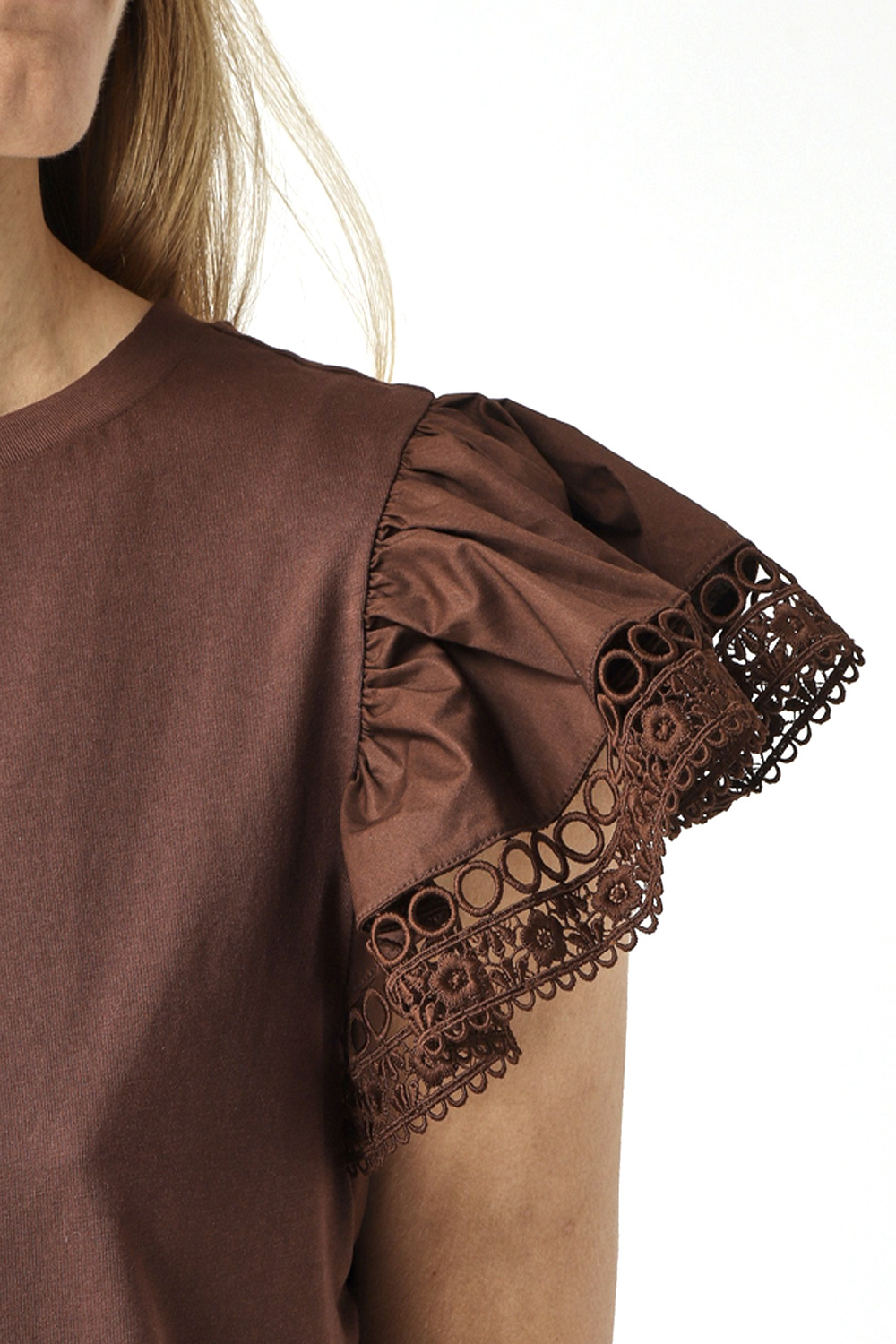 TWINSET Short-sleeved twin-set top  BROWN