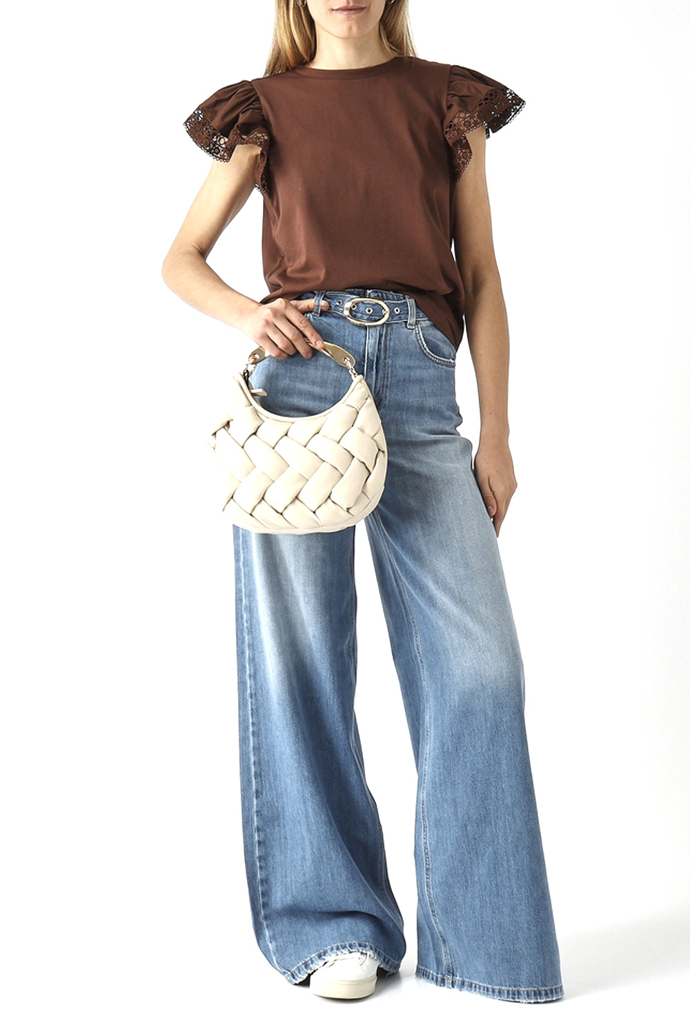 TWINSET Short-sleeved twin-set top  BROWN
