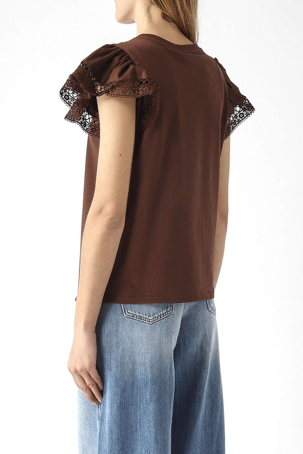 TWINSET Short-sleeved twin-set top  BROWN