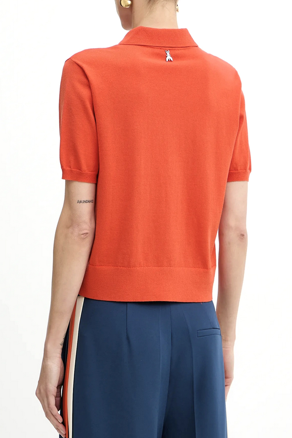 PATRIZIA PEPE Patrizia pepe Polo t-shirt met knopen bij hals deep orange / ORANJE