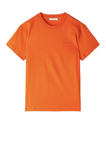 PATRIZIA PEPE Patrizia Pepe T-shirt with logo on the front, deep orange / ORANGE