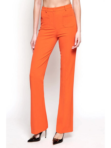 PATRIZIA PEPE Patrizia pepe Flared pantalon met zakken op voorzijde deep orange / ORANJE