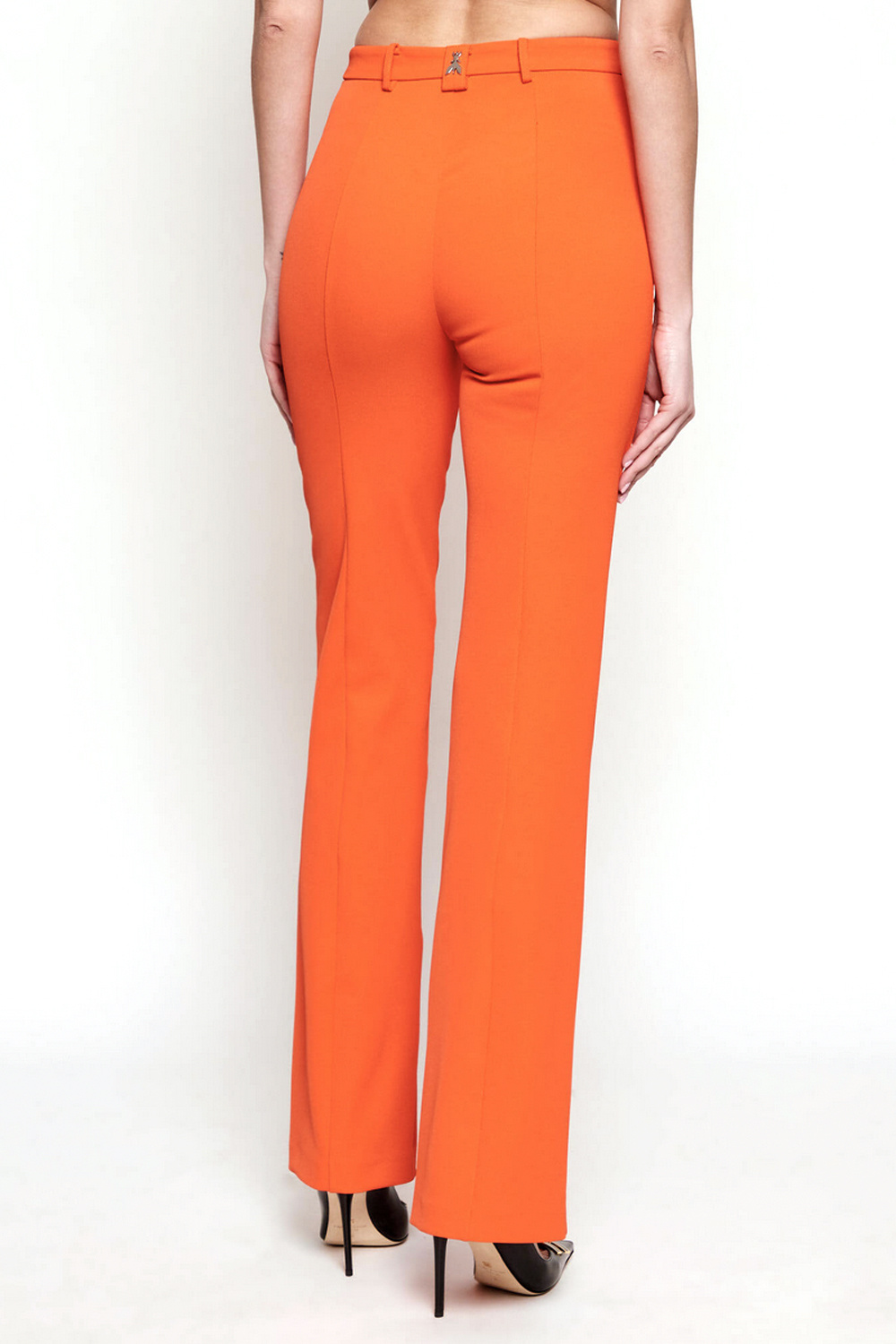 PATRIZIA PEPE Patrizia pepe Flared pantalon met zakken op voorzijde deep orange / ORANJE