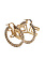 ELISABETTA FRANCHI Elisabetta Franchi ring oorbellen strass  en logo GOUD