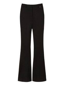 TWINSET Twinset Uitlopende pantalon met logo in taille ZWART