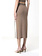 ELISABETTA FRANCHI Elisabetta Franchi lange rok met een riem en witte zijbies TAUPE / BEIGE