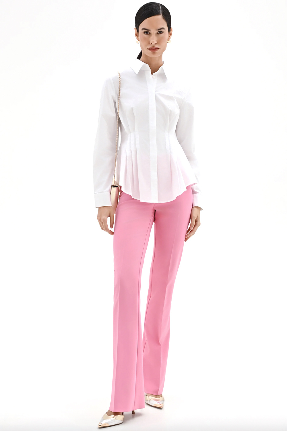 RINASCIMENTO Rinascimento basic pantalon met wijde pijpen ROZE