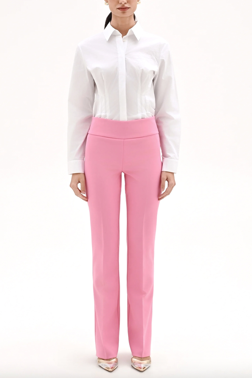 RINASCIMENTO Rinascimento basic pantalon met wijde pijpen ROZE