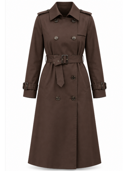 DRESSCODE SELECTION Dresscode Selection trenchcoat / jas chocolade BRUIN