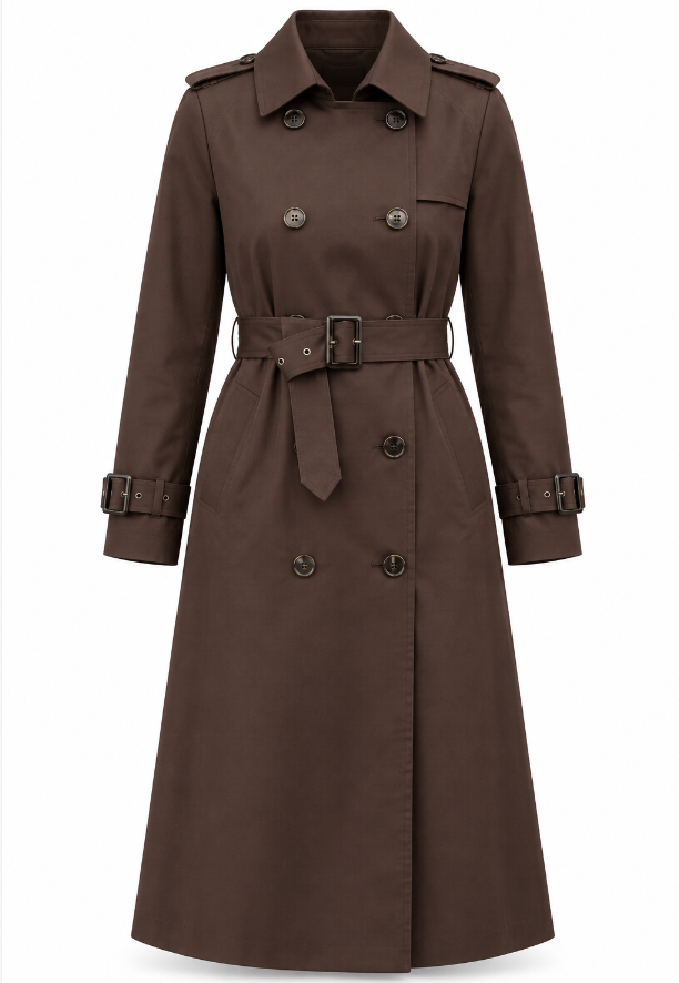 DRESSCODE SELECTION Dresscode Selection trenchcoat / jas chocolade BRUIN