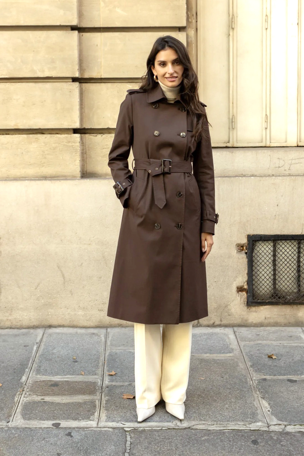 DRESSCODE SELECTION Dresscode Selection trenchcoat / jas chocolade BRUIN