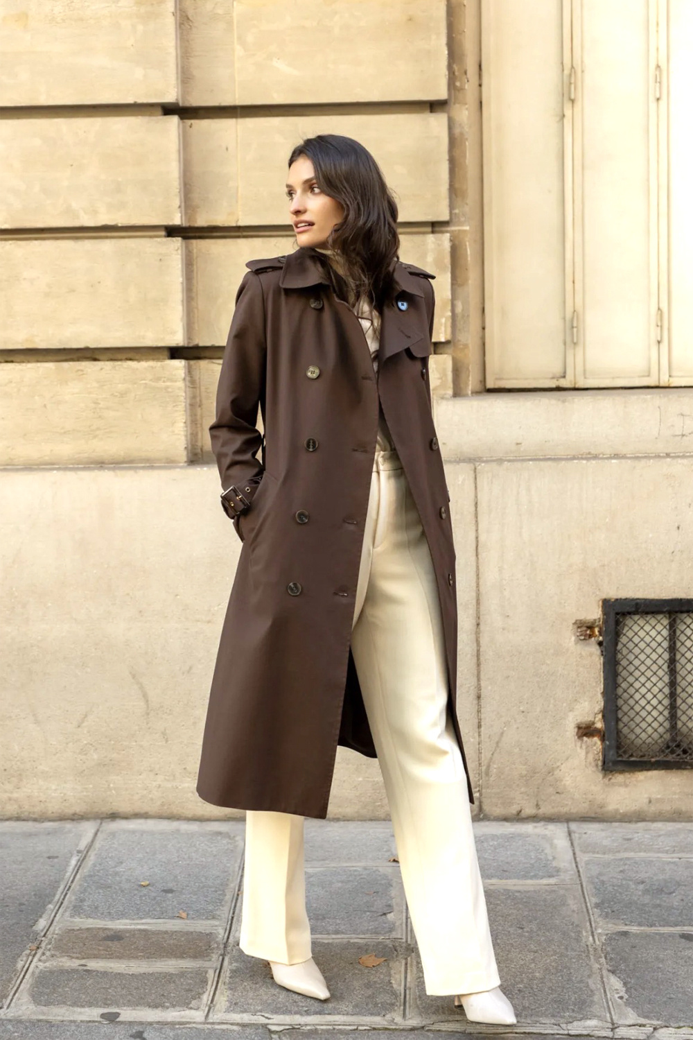 DRESSCODE SELECTION Dresscode Selection trenchcoat / jas chocolade BRUIN