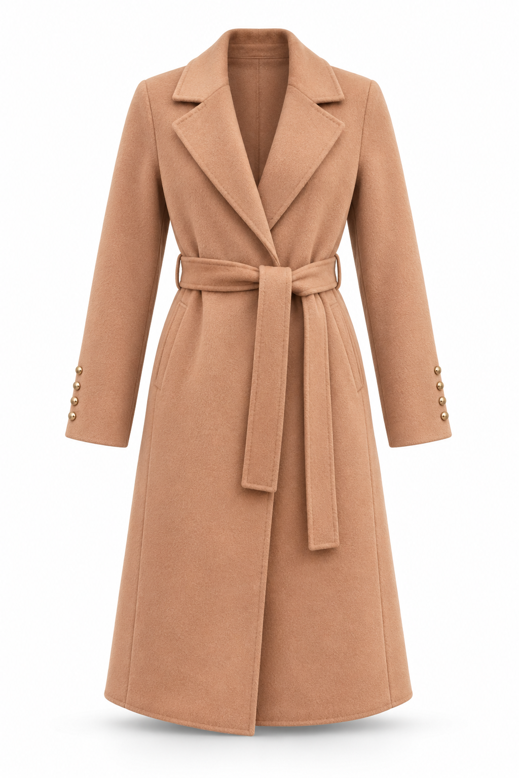 DRESSCODE SELECTION Dresscode Selection mantel met gouden details BEIGE / CAMEL