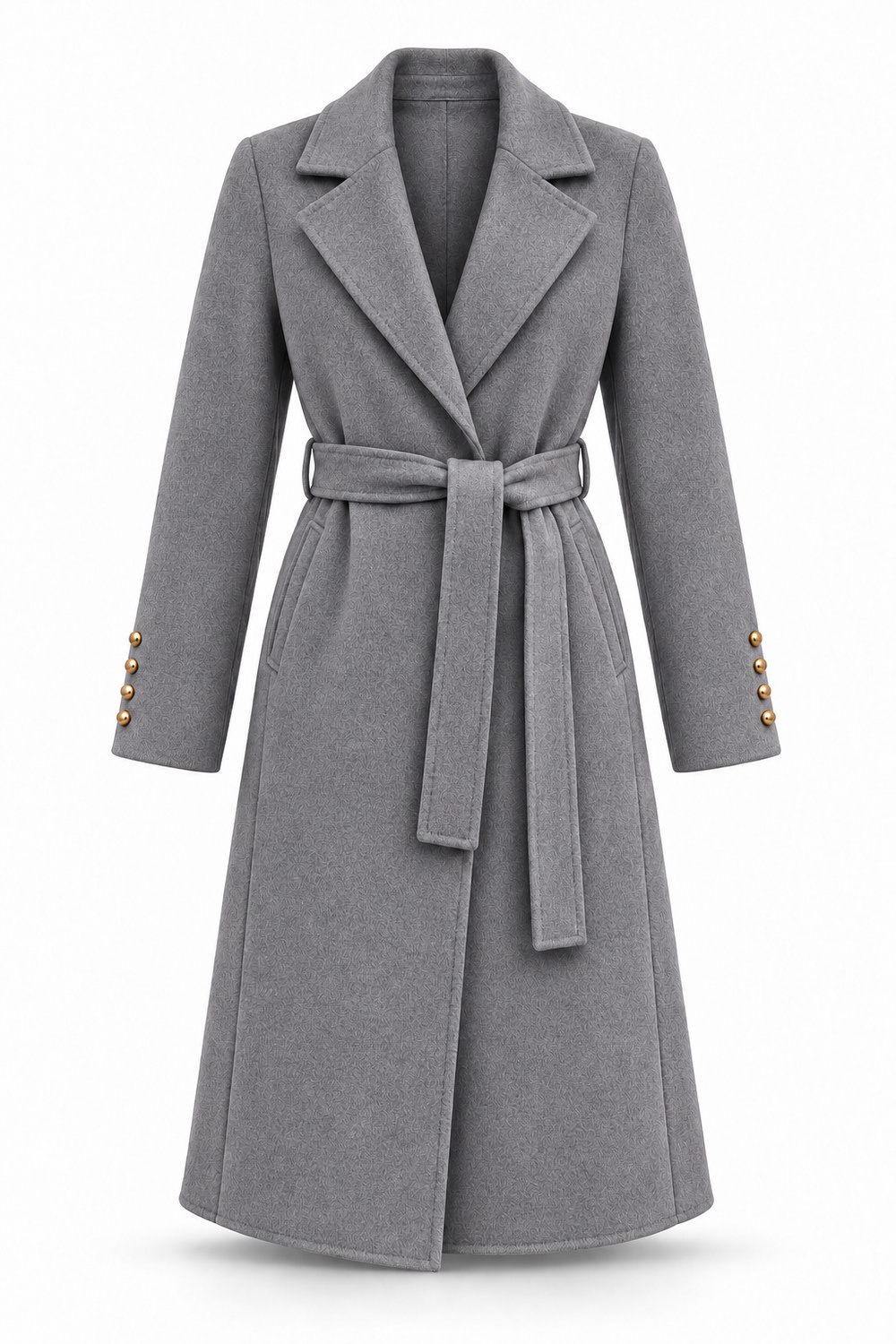 DRESSCODE SELECTION Dresscode Selection mantel / jas met gouden details  GRIJS