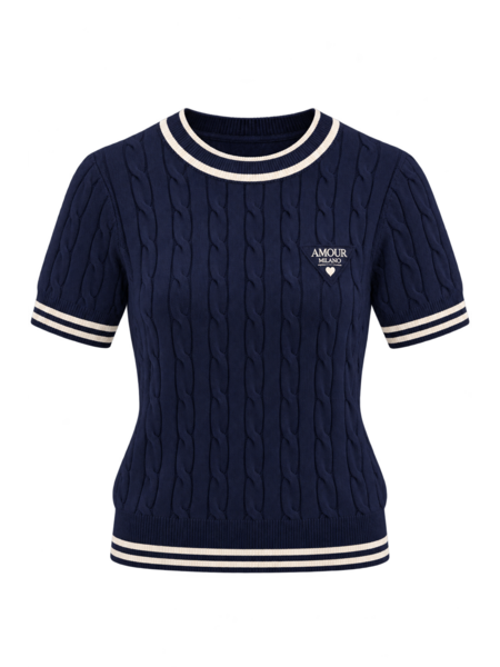 DRESSCODE SELECTION Dresscode Selection top Amour Milano navy BLAUW ( one size )