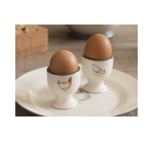 KitchenCraft; Engelse Kwaliteitsprodukten Feather Lane Set van 2 eierdopjes