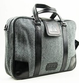 Thomas - Sacoche pour ordinateur portable en tweed - Gris/Noir