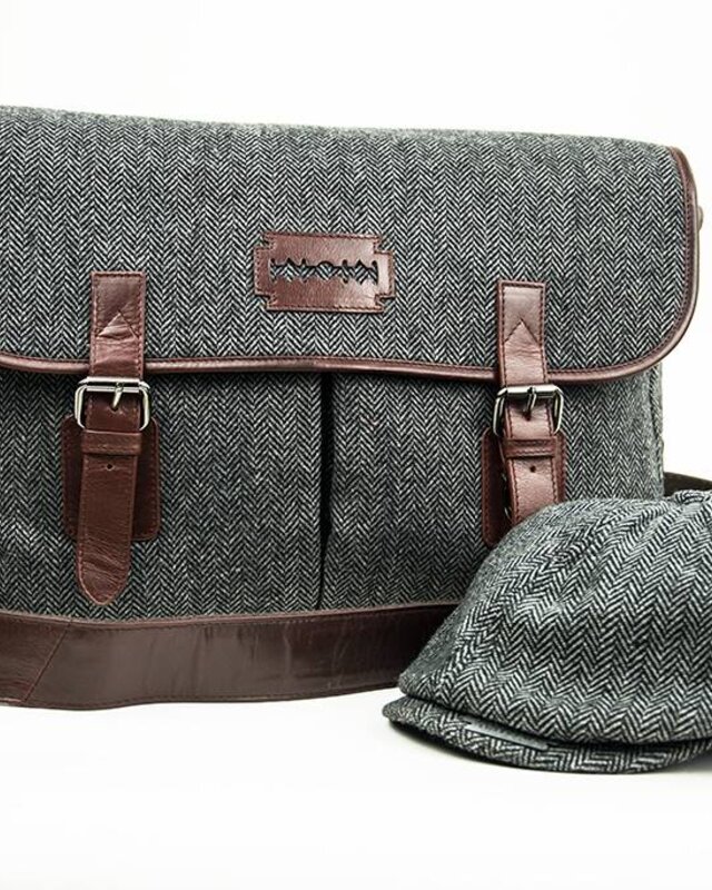 Curly - Sac Messenger Tweed Gris/Marron