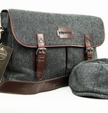 Curly - Tweed Messenger Bag Grijs/Bruin