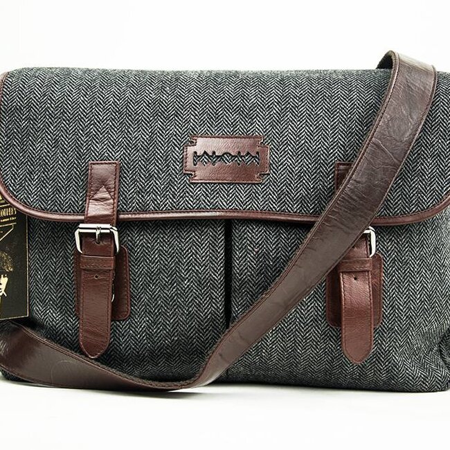 Curly - Tweed Messenger Bag Grijs/Bruin