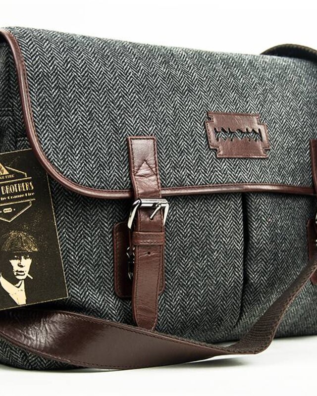 Curly - Tweed Messenger Bag Grijs/Bruin