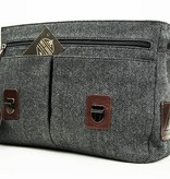 Curly - Tweed Messenger Bag Grau/Braun