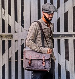 Curly - Tweed Messenger Bag Grijs/Bruin