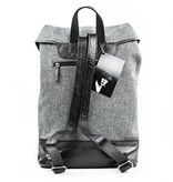 Danny - Tweed Backpack - Grey/Black