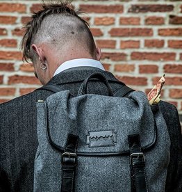 Danny - Tweed Rucksack Grau/Schwarz