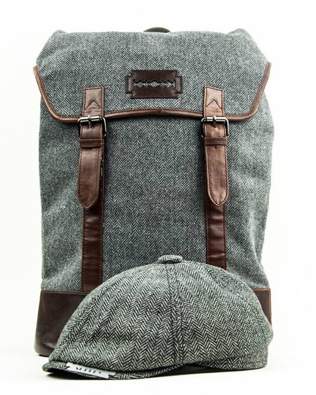 Charlie - Tweed Rucksack Grau/Braun