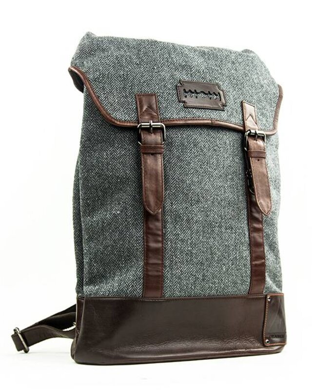 Charlie - Tweed Rugzak Grijs/Bruin
