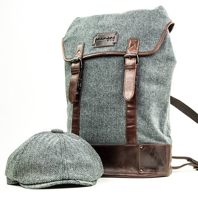 Charlie - Tweed Backpack Grey/Brown