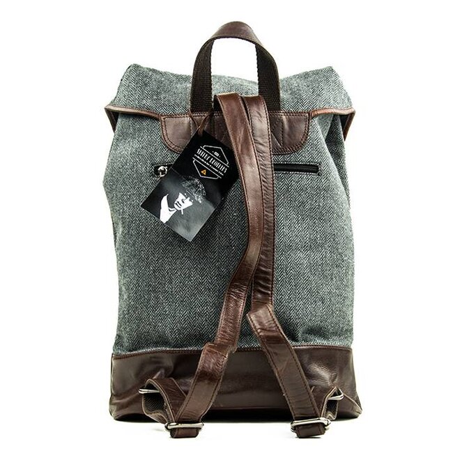 Charlie - Tweed Backpack Grey/Brown