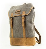 Isaiah - Tweed Backpack Brown/Beige