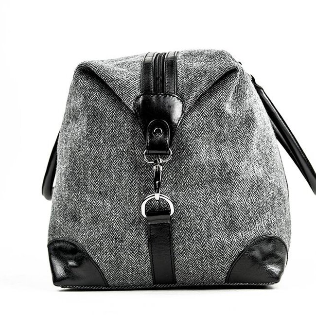Small Heath - Tweed weekender tas grijs