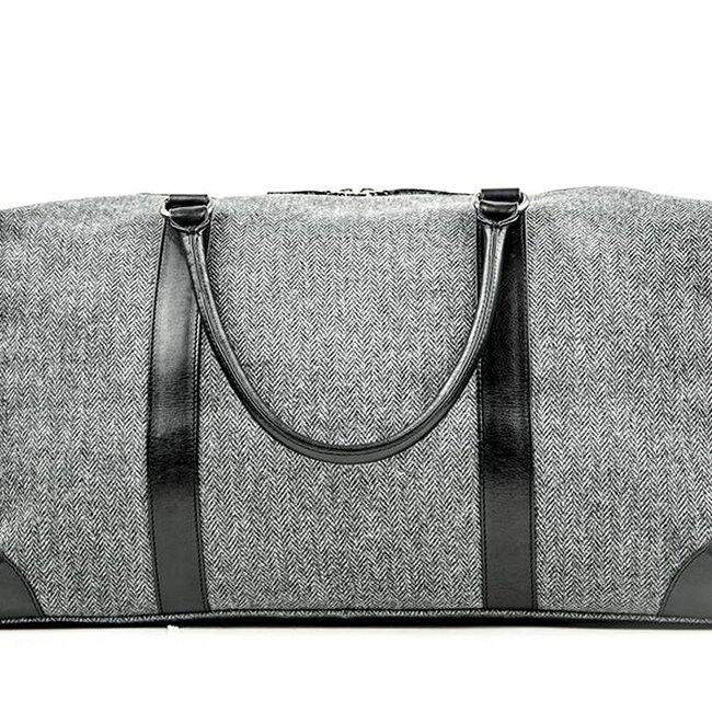 Small Heath - Tweed weekender tas grijs